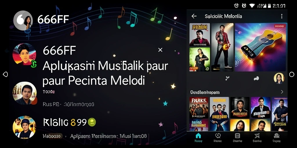 Tampilan gameplay 666FF dengan berbagai pilihan musik interaktif.