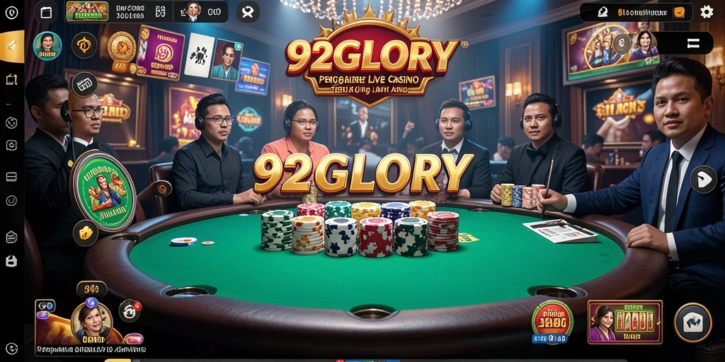 Gameplay Live Casino yang mendebarkan dan interaktif di 92GLORY.