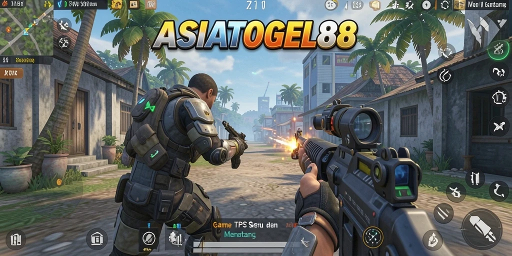 Screenshot gameplay ASIATOGEL88 menunjukkan aksi seru dalam game TPS.