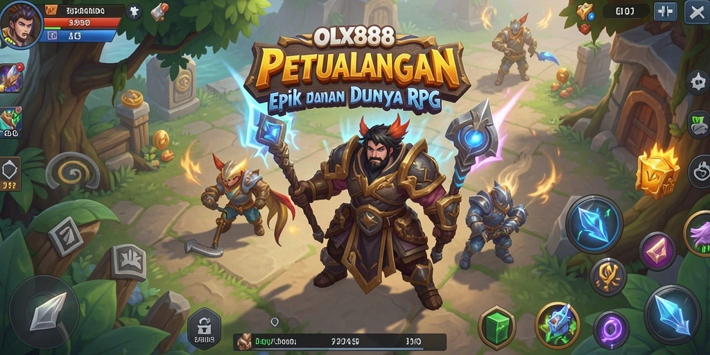 Tampilan gameplay OLX888 yang menarik dengan karakter petualang beraksi.