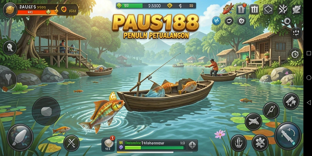 Tampilan gameplay <strong>PAUS188</strong> saat memancing yang seru dan mendebarkan.