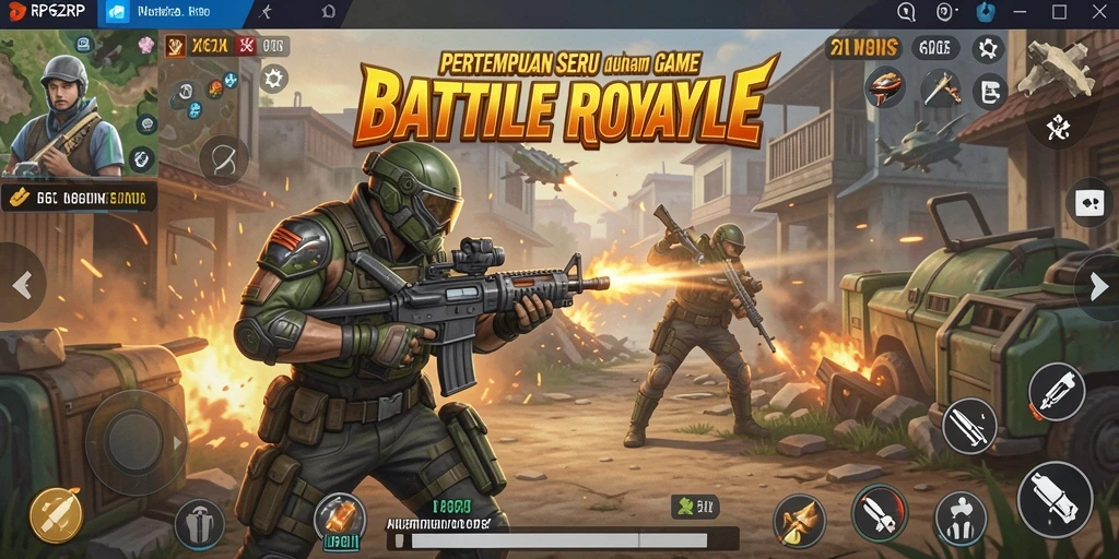 Screenshot gameplay RP62RP yang menampilkan aksi pertempuran intens.