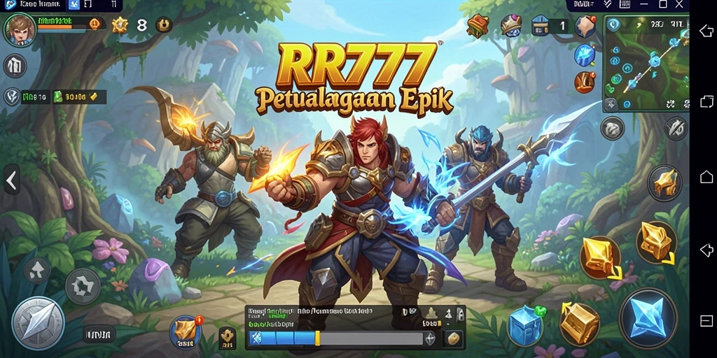 Tampilan gameplay RR777 yang penuh aksi dan petualangan RPG.