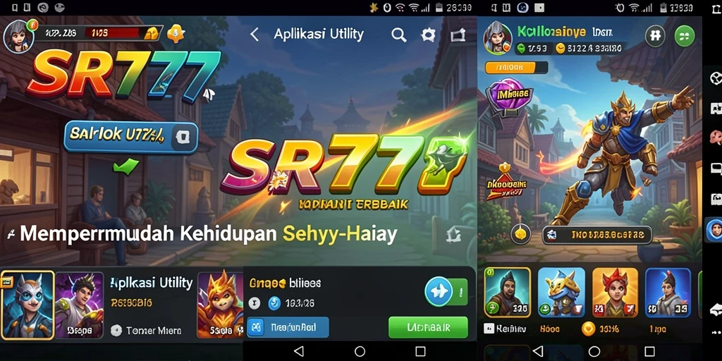 Tampilan antarmuka aplikasi SR777 yang modern dan fungsional.