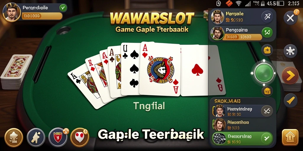 Gambaran gameplay seru WAWARSLOT dengan pemain bersaing dalam permainan Gaple.